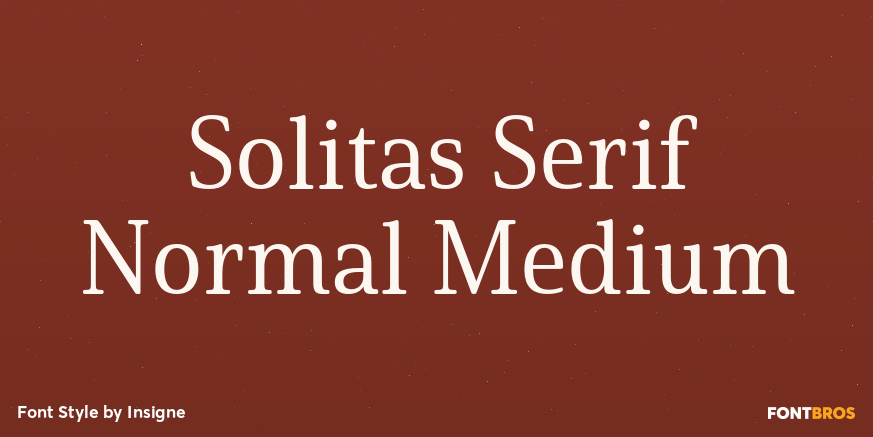 Solitas Serif Normal Medium Font Poster #1