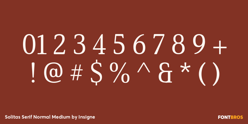 Solitas Serif Normal Medium Font Poster #1