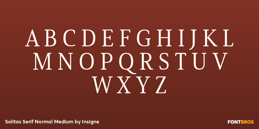 Solitas Serif Normal Medium Font Poster #1