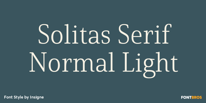 Solitas Serif Normal Light Poster