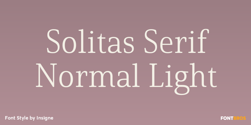 Solitas Serif Normal Light Poster