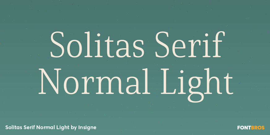 Solitas Serif Normal Light Poster