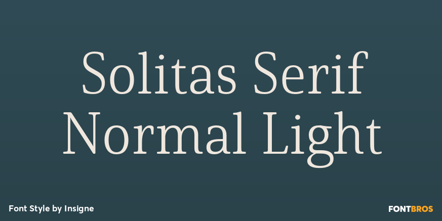 Solitas Serif Normal Light Poster