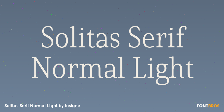 Solitas Serif Normal Light Poster