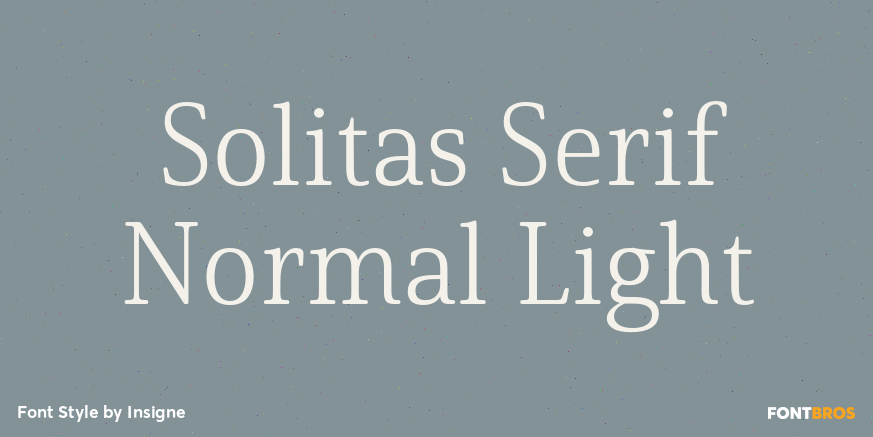 Solitas Serif Normal Light Poster