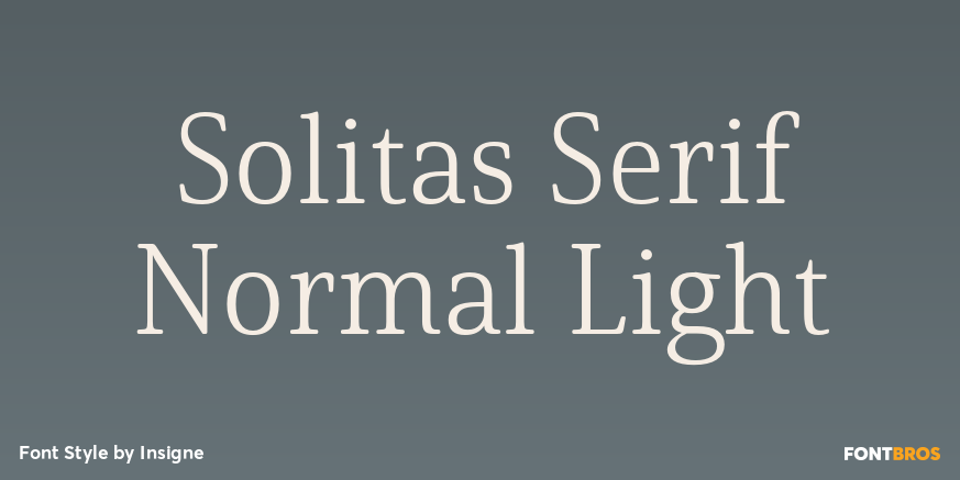 Solitas Serif Normal Light Poster