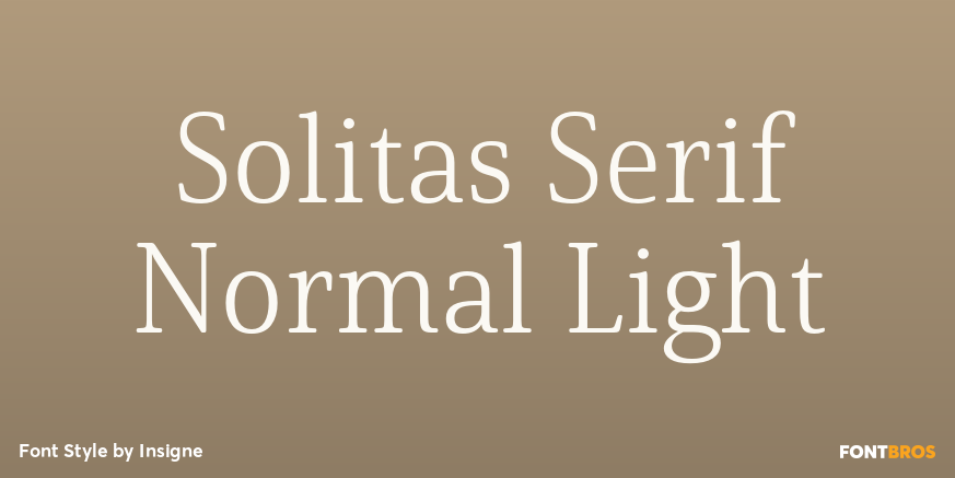 Solitas Serif Normal Light Poster