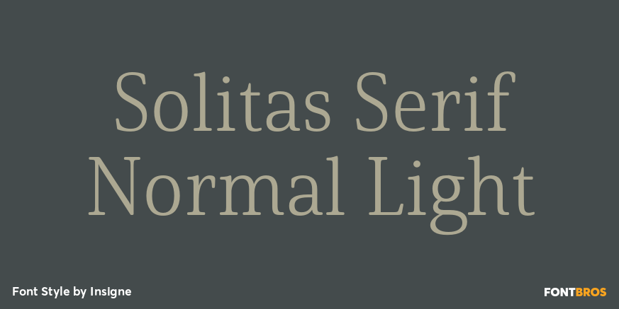 Solitas Serif Normal Light Poster