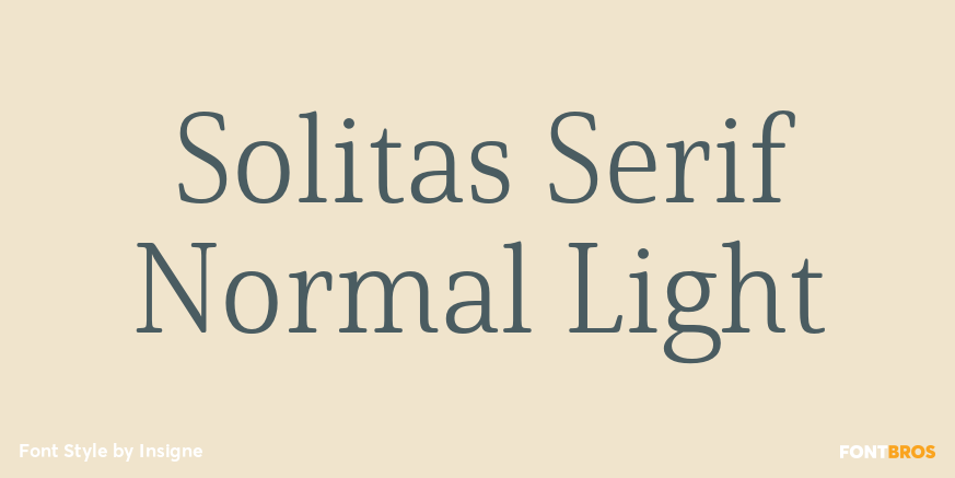 Solitas Serif Normal Light Poster