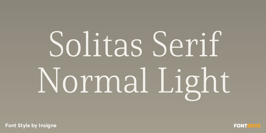 Solitas Serif Normal Light Poster