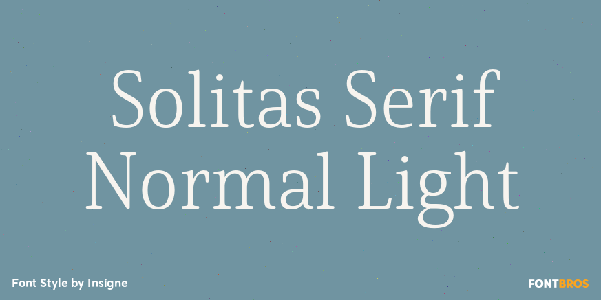 Solitas Serif Normal Light Poster