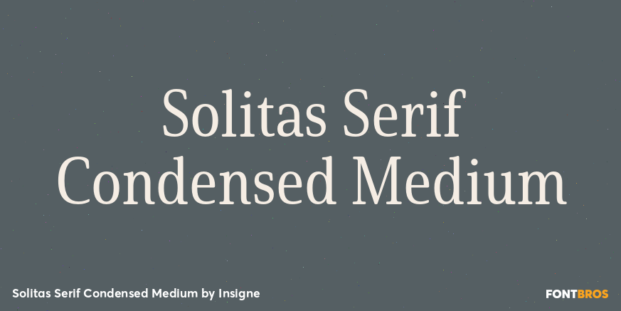 Solitas Serif Condensed Medium Font Poster #1
