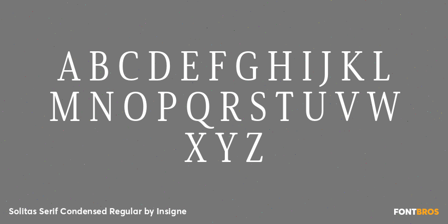 Solitas Serif Condensed Regular Font Poster #2
