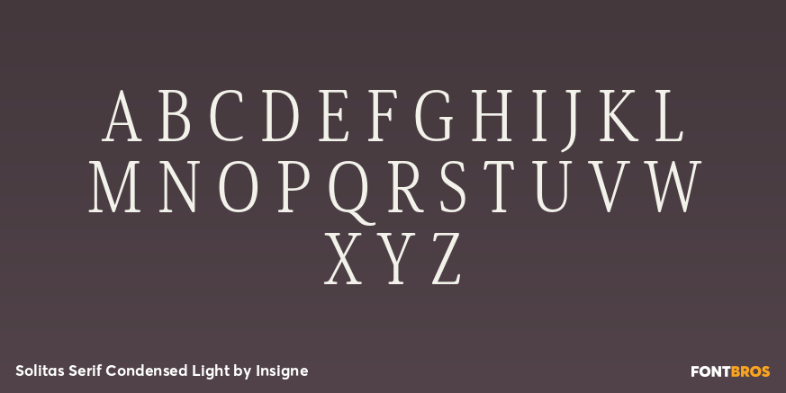 Solitas Serif Condensed Light Font Poster #2
