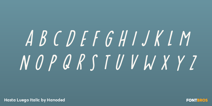 Hasta Luego Italic Font Poster #3