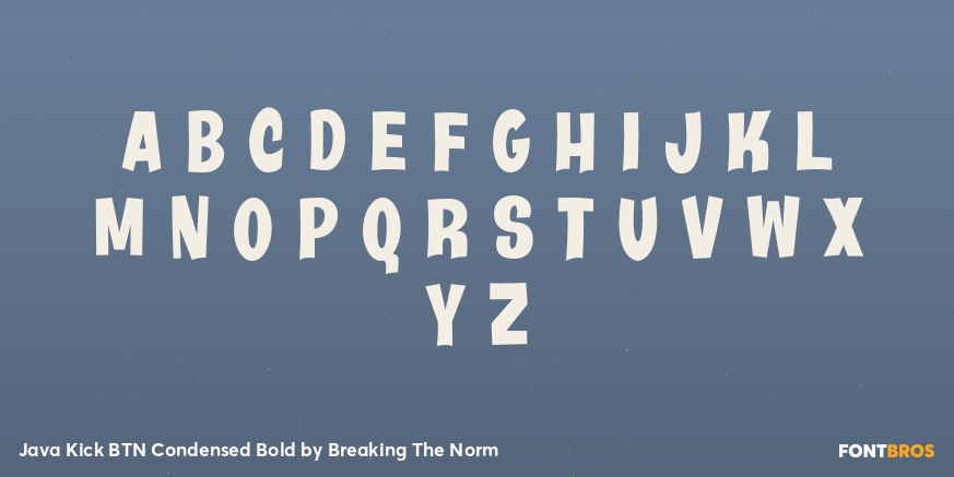 Java Kick BTN Condensed Bold Font Poster #1