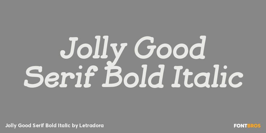 Jolly Good Serif Bold Italic Font Poster #1