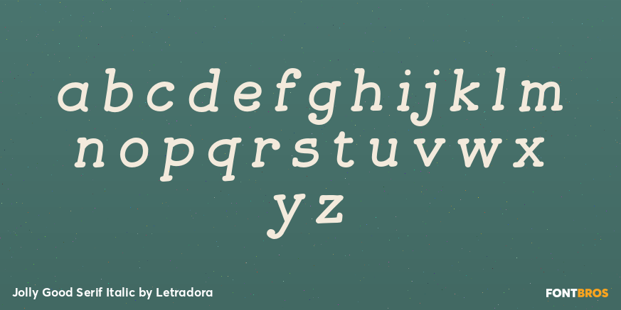 Jolly Good Serif Italic Font Poster #3