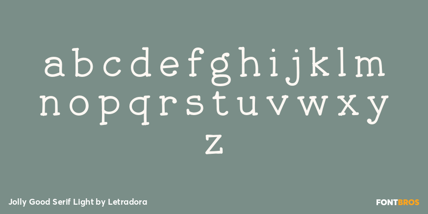 Jolly Good Serif Light Font Poster #3