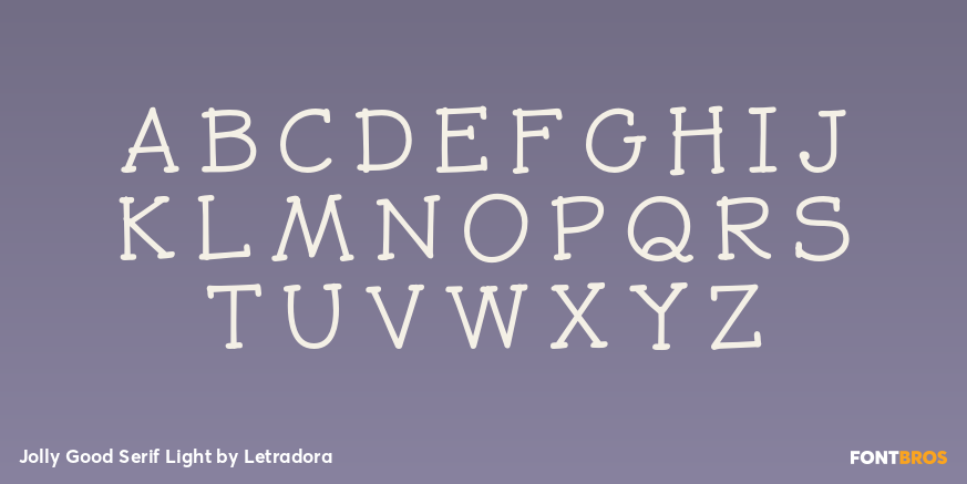 Jolly Good Serif Light Font Poster #2