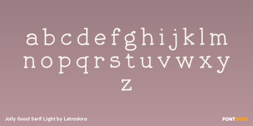 Jolly Good Serif Light Font Poster #3