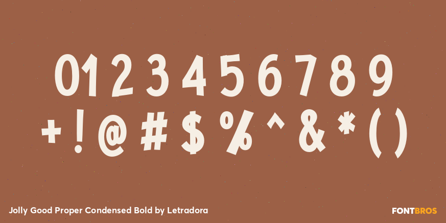 Jolly Good Proper Condensed Bold Font Poster #4