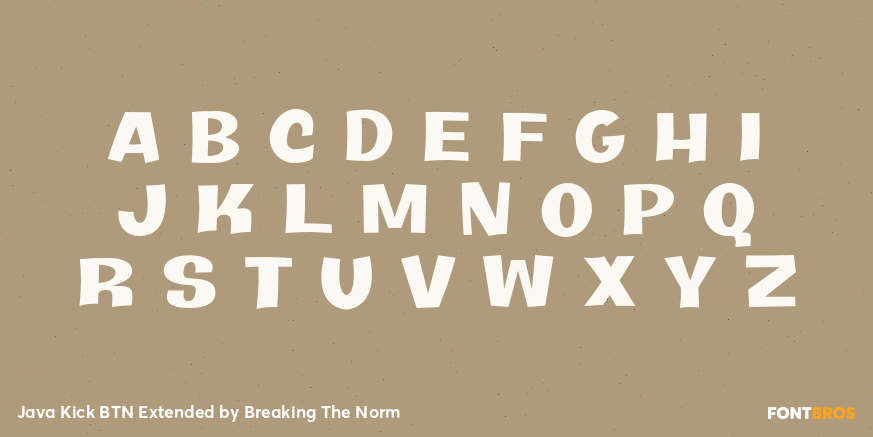 Java Kick BTN Extended Font Poster #3