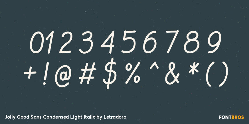 Jolly Good Sans Condensed Light Italic Font Poster #4
