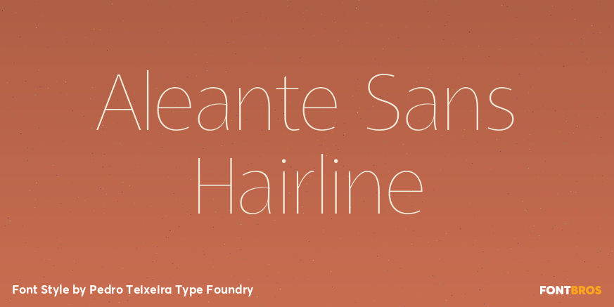 Aleante Sans Hairline Font Poster #1