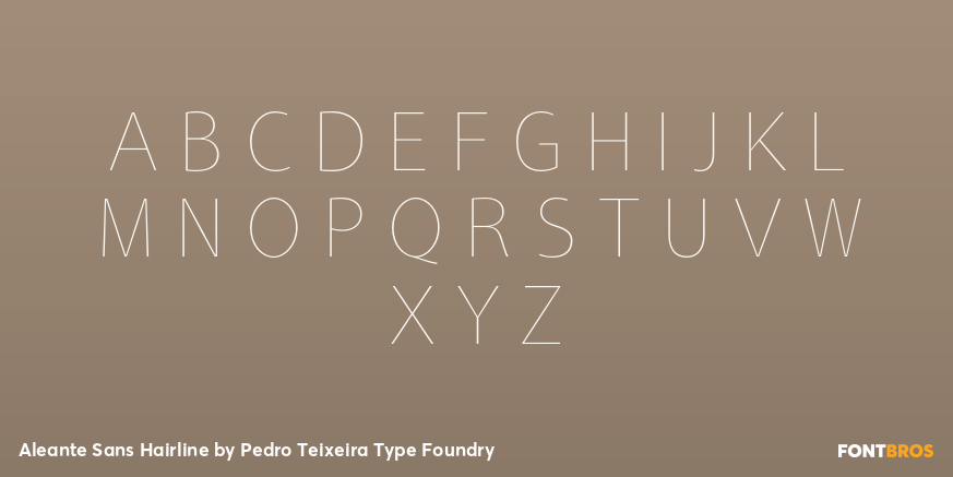 Aleante Sans Hairline Font Poster #1