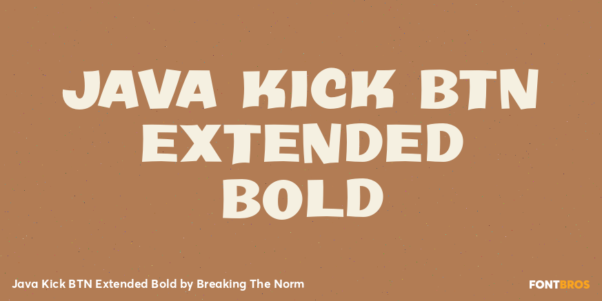 Java Kick BTN Extended Bold Font Poster #1
