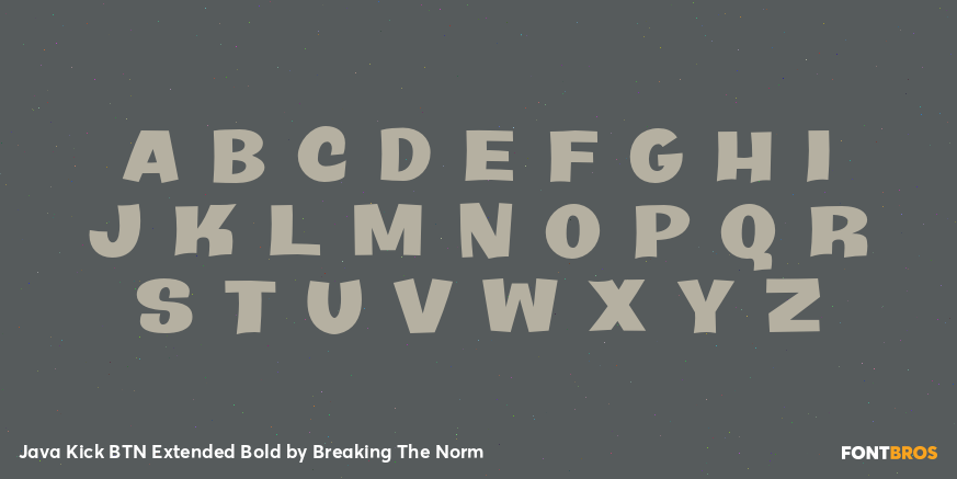 Java Kick BTN Extended Bold Font Poster #3