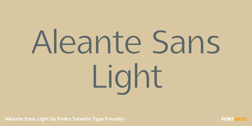 Aleante Sans Light Font Poster #1