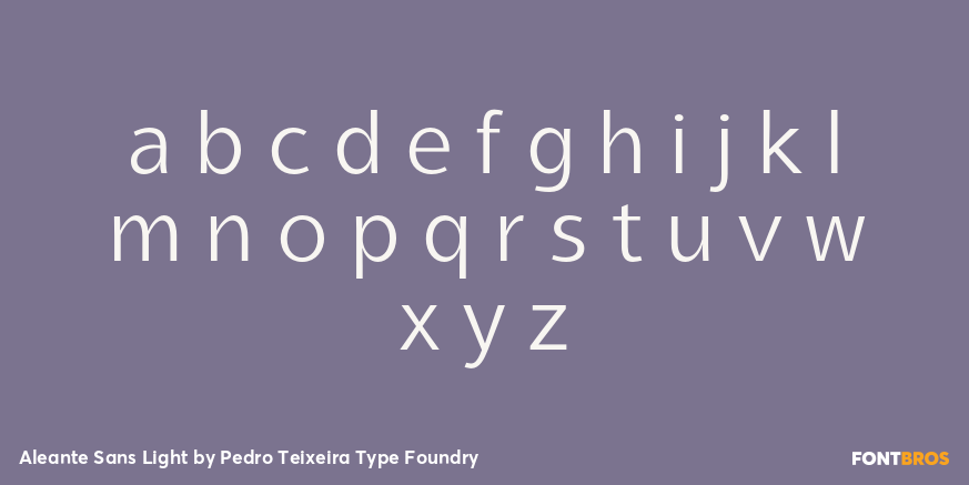 Aleante Sans Light Font Poster #3