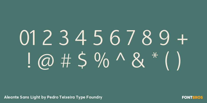 Aleante Sans Light Font Poster #4