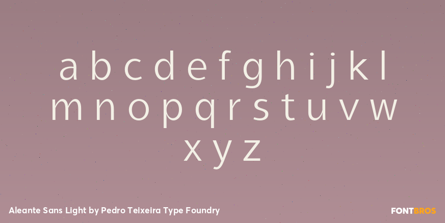 Aleante Sans Light Font Poster #1