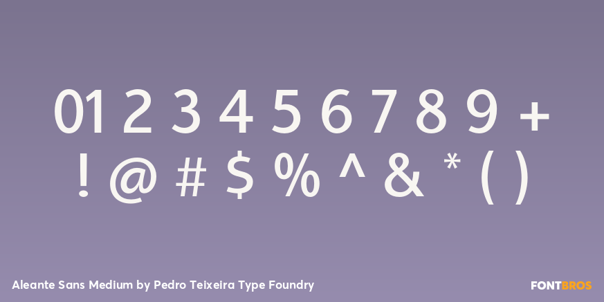 Aleante Sans Medium Font Poster #1