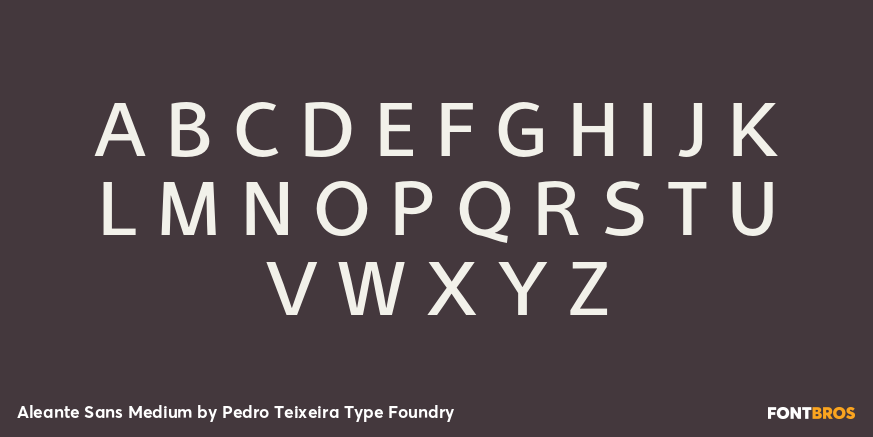 Aleante Sans Medium Font Poster #1
