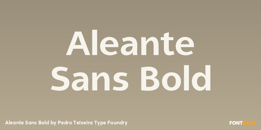 Aleante Sans Bold Font Poster #1