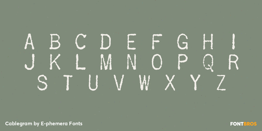 Cablegram Font Poster #1
