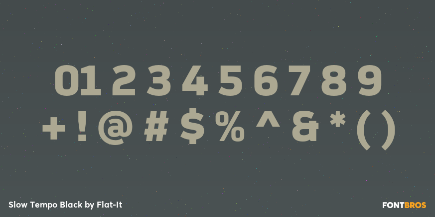 Slow Tempo Black Font Poster #1