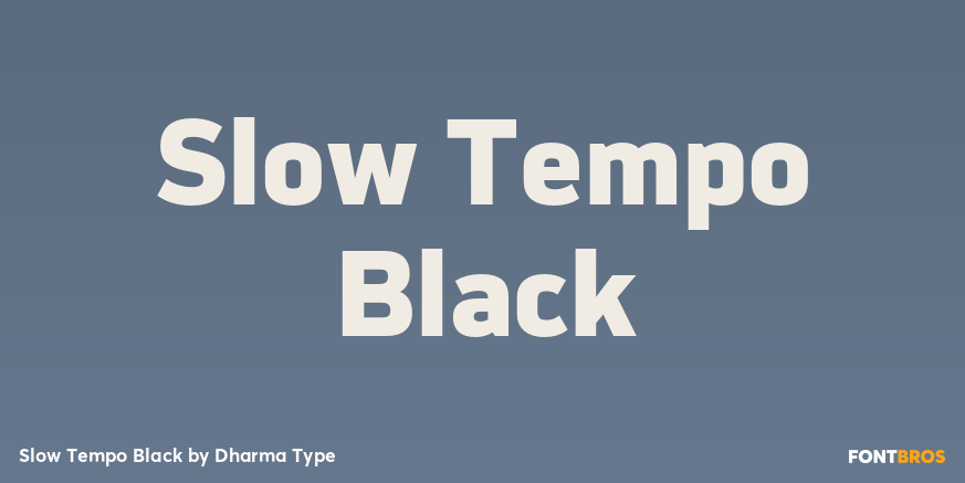 Slow Tempo Black Font Poster #1