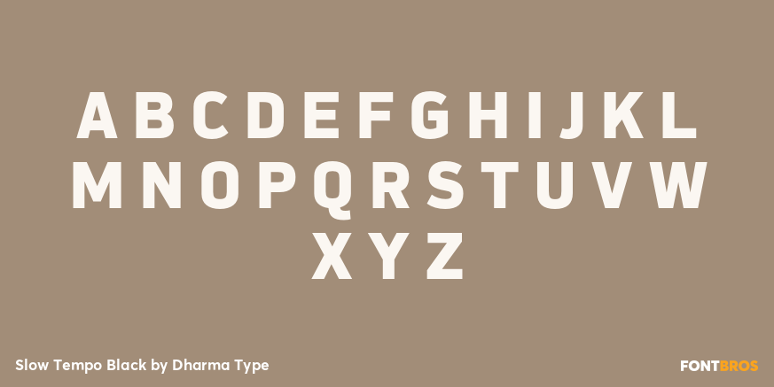 Slow Tempo Black Font Poster #2