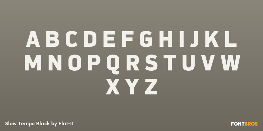 Slow Tempo Black Font Poster #1