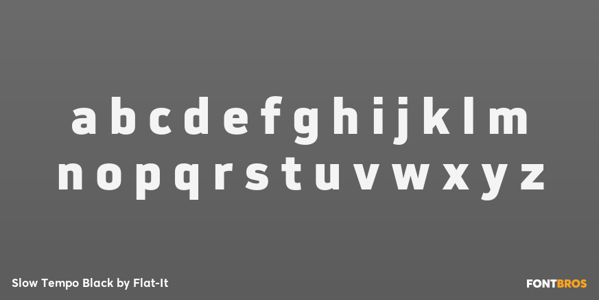 Slow Tempo Black Font Poster #1