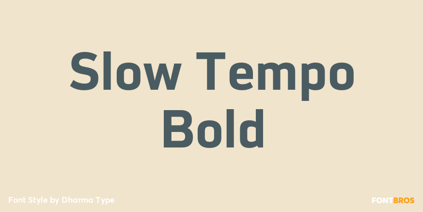 Slow Tempo Bold Font Poster #1