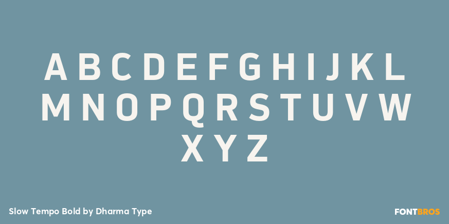 Slow Tempo Bold Font Poster #2