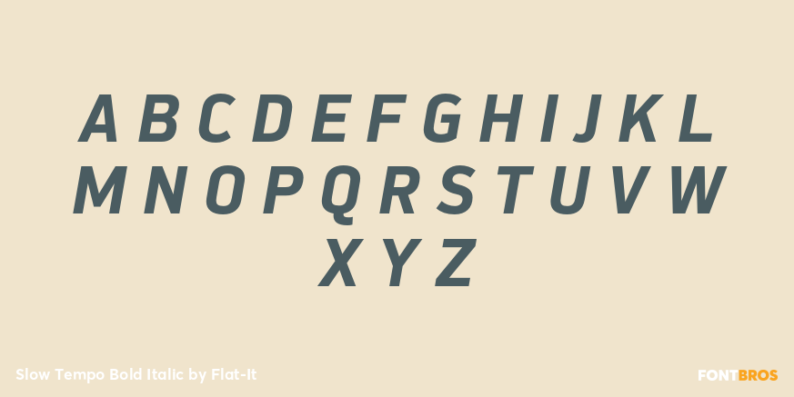 Slow Tempo Bold Italic Font Poster #2