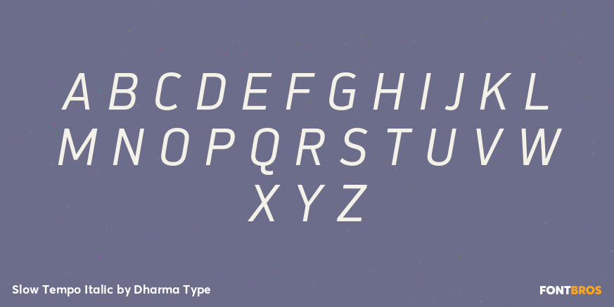 Slow Tempo Italic Font Poster #2