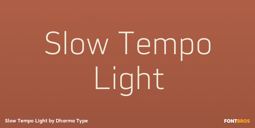 Slow Tempo Light Font Poster #1